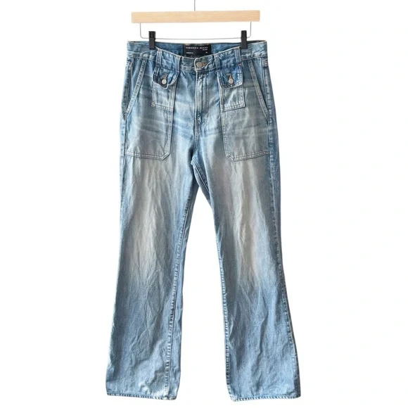 Veronica Beard Crosbie Wide Leg High Rise Jeans in Cape | 28 - Picture 2 of 12